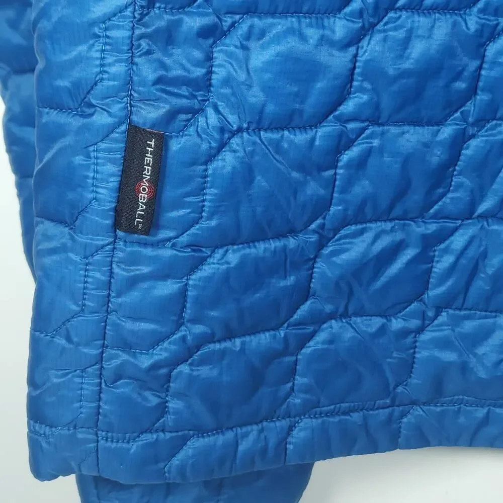 The North Face Men's ThermoBall Sz S Blue Lightweight Full Zip Puffer Jacket